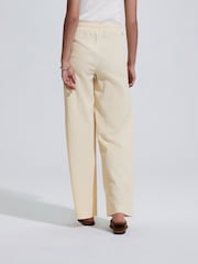 Buttermilk Textured Wide Leg Trousers - Image 3 of 5