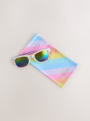 Little Bird by Jools Oliver Pastel Rainbow Ditsy Flower Wayfarer Sunglasses - Image 1 of 6