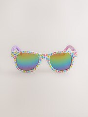 Little Bird by Jools Oliver Pastel Rainbow Ditsy Flower Wayfarer Sunglasses - Image 4 of 6