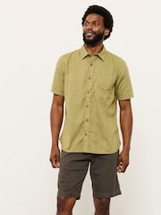FatFace Green Short Sleeve Triangle Geo Print Shirt - Image 3 of 5