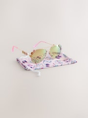 Little Bird by Jools Oliver Pink Pastel Rainbow Flower Avaitor Sunglasses - Image 1 of 4