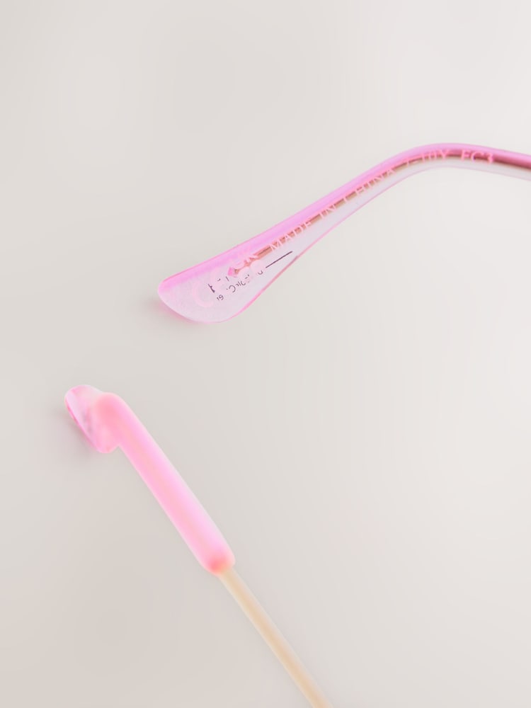 Little Bird by Jools Oliver Pink Pastel Rainbow Flower Avaitor Sunglasses - Image 4 of 4