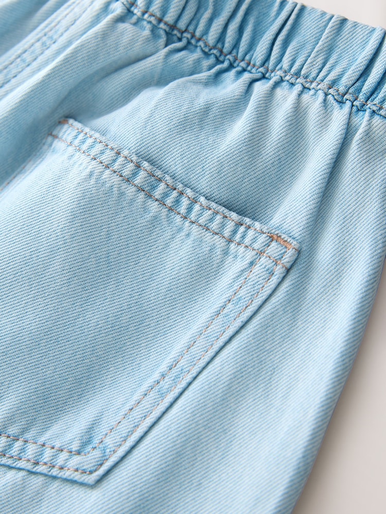 Light Blue Pullon Wide Leg Jeans (3-16yrs) - Image 4 of 4