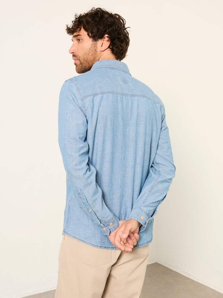 FatFace Long Sleeve Chambray Shirt - صورة 2 من 6 FatFace Long Sleeve Chambray Shirt - صورة 2 من 6