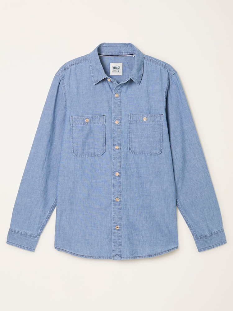 FatFace Long Sleeve Chambray Shirt - صورة 6 من 6 FatFace Long Sleeve Chambray Shirt - صورة 6 من 6