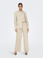 Бежевый - JDY Linen Blend Loose Shirt - Image 2 of 6
