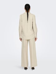 Бежевый - JDY Linen Blend Loose Shirt - Image 3 of 6