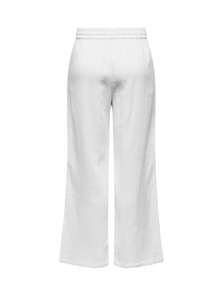JDY Cheesecloth Wide Leg 100% Cotton Trousers With Pockets - Imagen 6 de 6