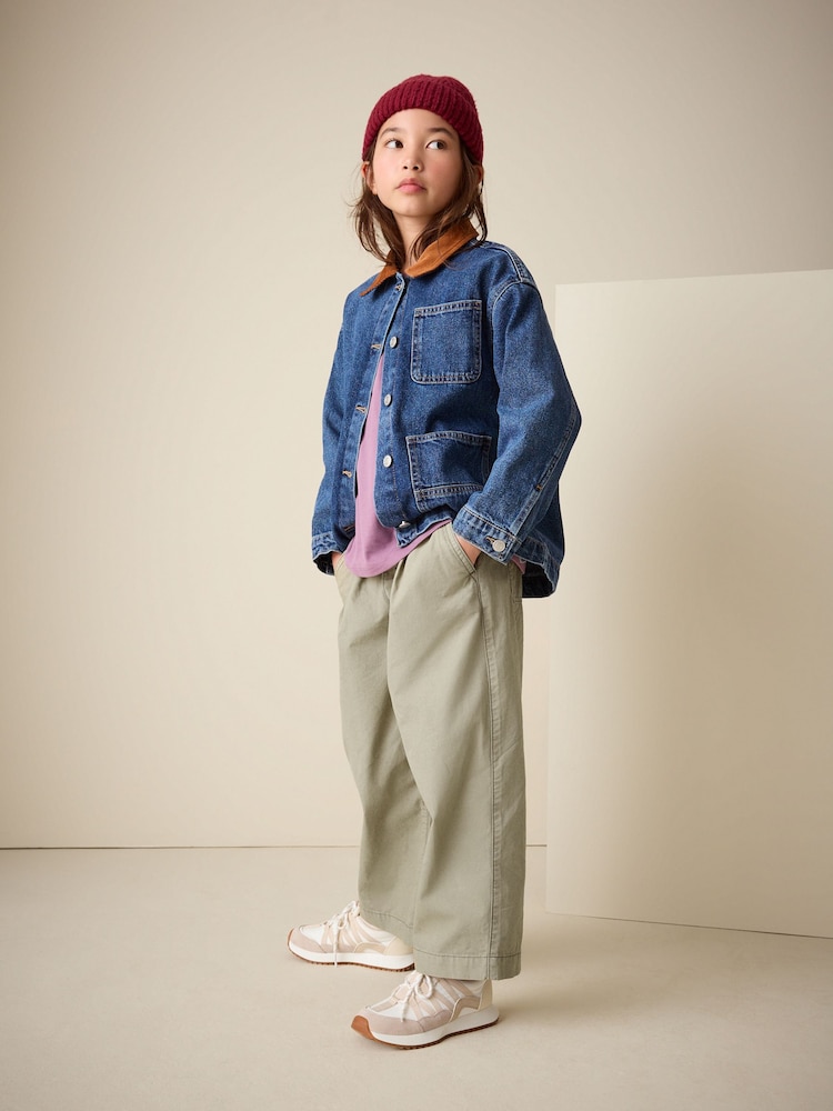 كاكي أخضر - Barrel Pullon Trousers (3-16yrs) - صورة 1 من 8