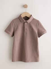 Blue/Mink/Cement Short Sleeve Polo Shirts 3 Pack (3-16yrs) - Image 2 of 7