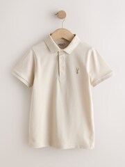 Blue/Mink/Cement Short Sleeve Polo Shirts 3 Pack (3-16yrs) - Image 3 of 7