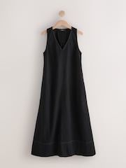 Black V-Neck Sleeveless Maxi Dress - Image 1 of 5