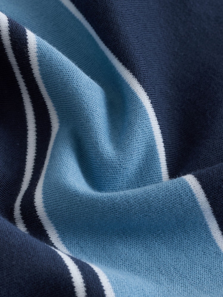 أزرق داكن أزرق - Vertical Colourblock Zip Neck Polo Shirt (3-16yrs) - صورة 8 من 8 أزرق داكن أزرق - Vertical Colourblock Zip Neck Polo Shirt (3-16yrs) - صورة 8 من 8