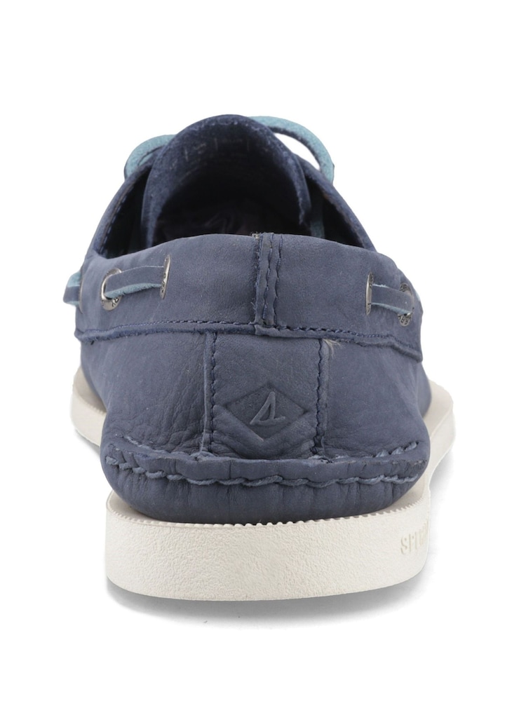 Sperry Blue Authentic 2 Eye Boat Shoes - Image 4 of 4