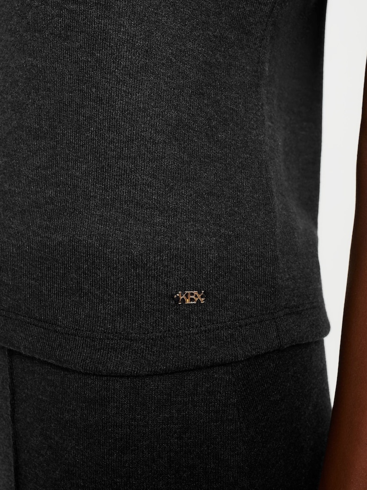 KBX Black Marie Brushed Cami Top - Image 4 of 4