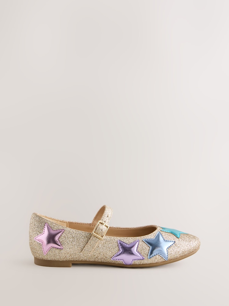 Little Bird by Jools Oliver Glitter Occasion Star Mary Jane Shoes - تصویر 2 از 6