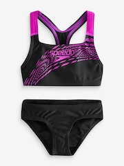 Speedo Purple Girls Medley Logo Bikini - Image 1 of 1