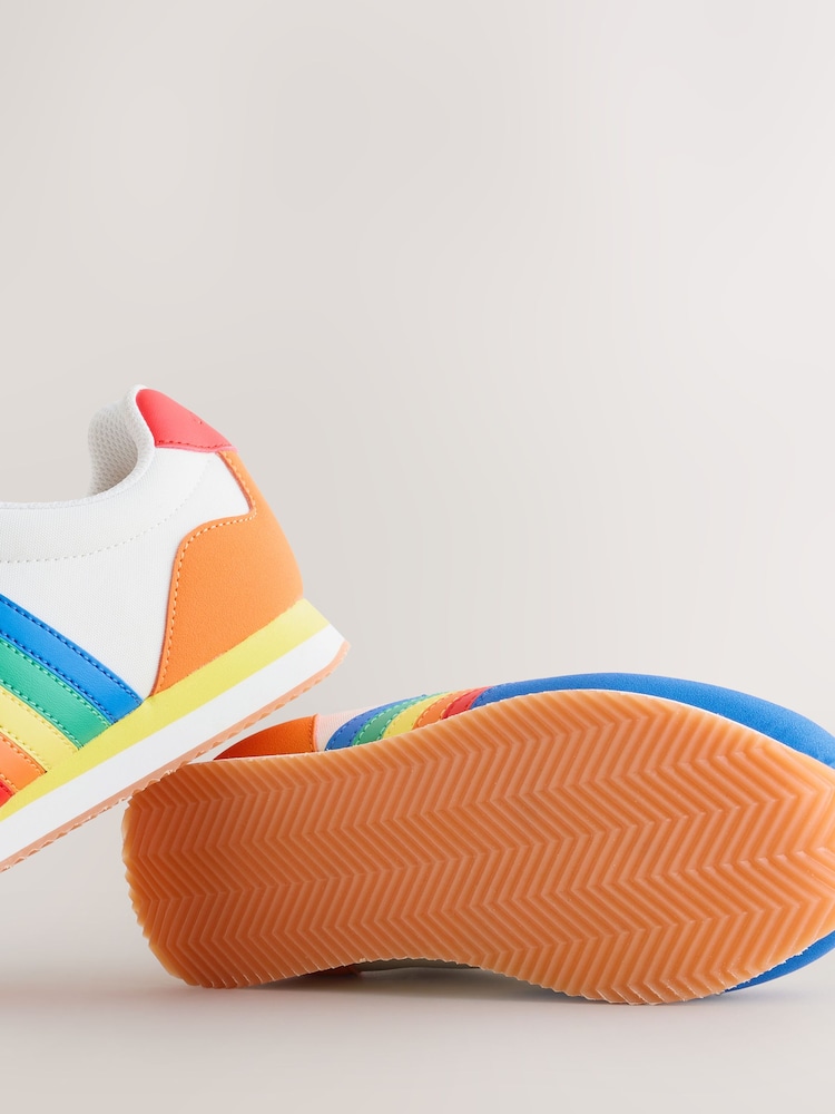 Little Bird by Jools Oliver Bright Rainbow Retro Runner Trainers - Imagem 5 de 5