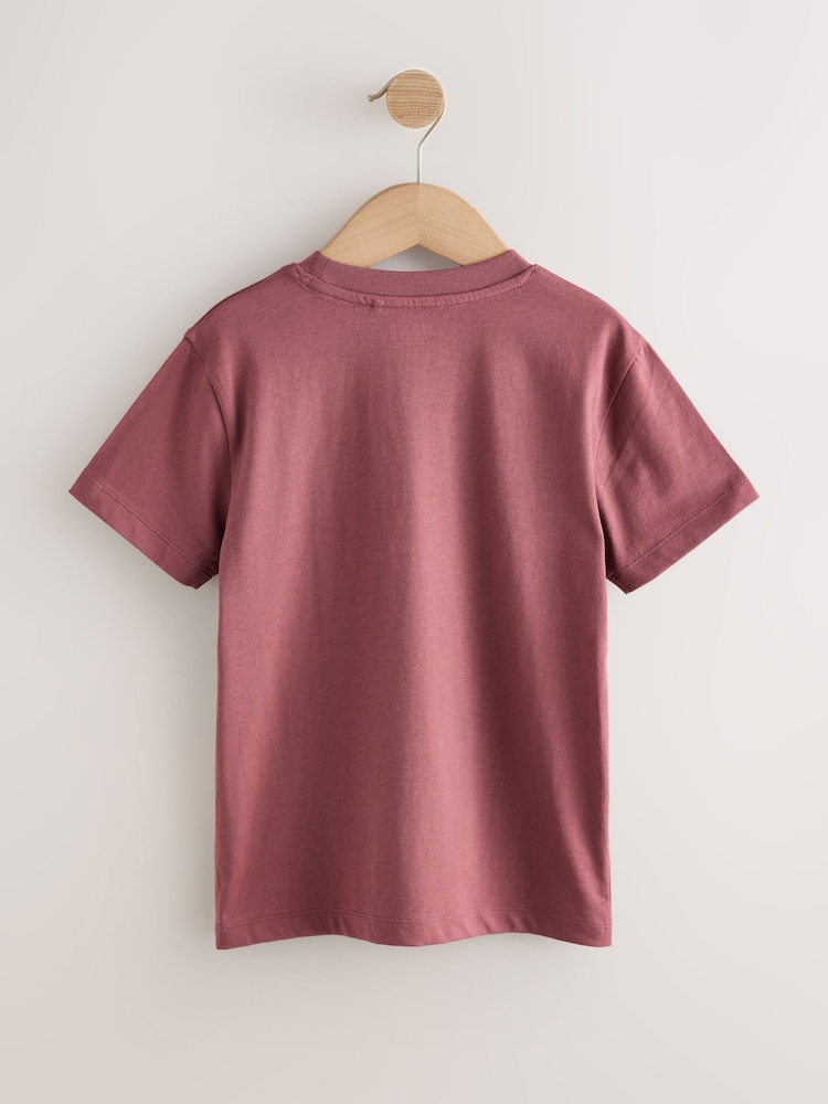 Berry Red Regular Fit Short Sleeve T-Shirt (3-16yrs) - Image 2 of 4 Berry Red Regular Fit Short Sleeve T-Shirt (3-16yrs) - Image 2 of 4