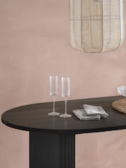 Birlea Black Axel Oval Fluted Dining Table - Image 2 of 5