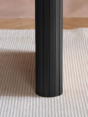 Birlea Black Axel Oval Fluted Dining Table - Image 4 of 5