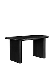 Birlea Black Axel Oval Fluted Dining Table - Image 5 of 5