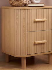 Birlea Brown Axel 2 Drawer Bedside Table - Image 2 of 7