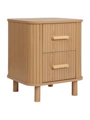 Birlea Brown Axel 2 Drawer Bedside Table - Image 7 of 7