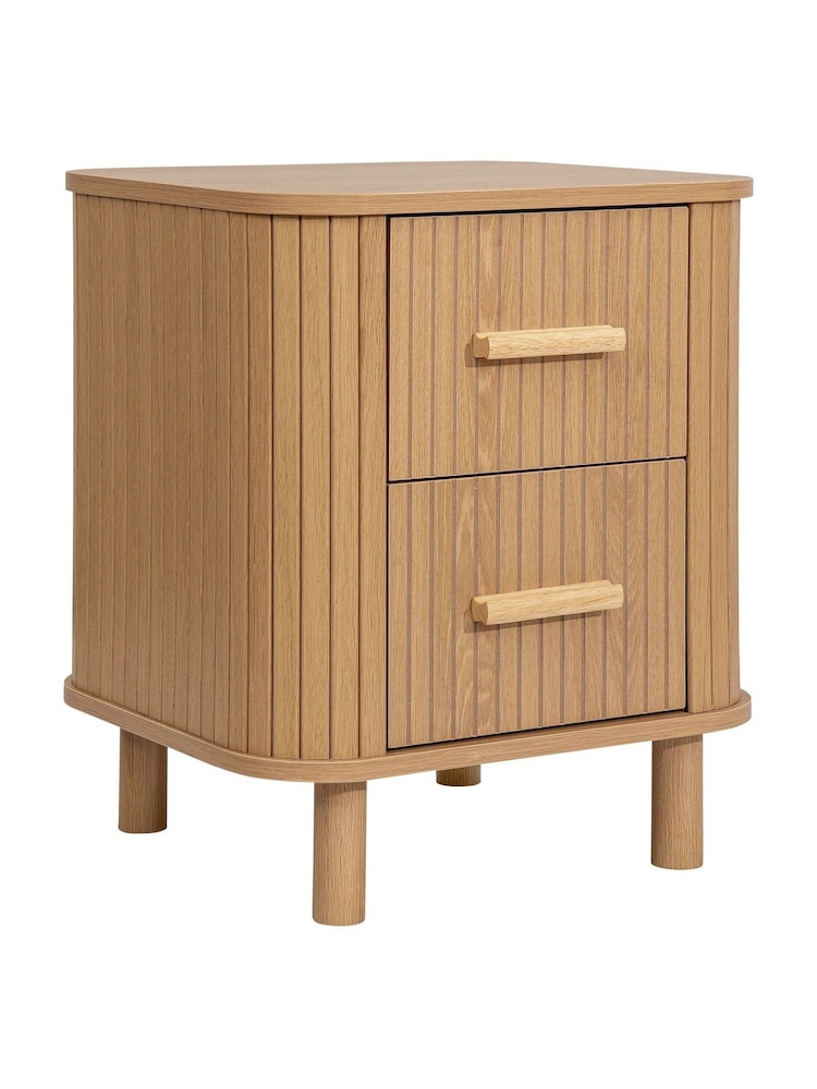 Birlea Brown Axel 2 Drawer Bedside Table - Image 7 of 7