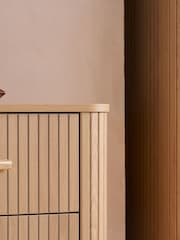 Birlea Brown Axel 5 Drawer Fluted Chest - Image 3 of 7