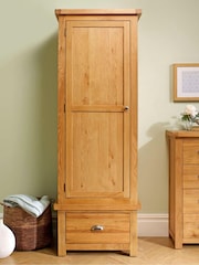 Birlea Brown Woburn Single, 1 Drawer Wardrobe - Image 2 of 5