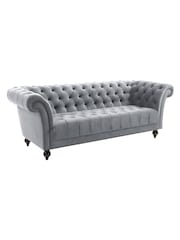 Birlea Grey Chester 3 Seater Sofas - Image 6 of 6