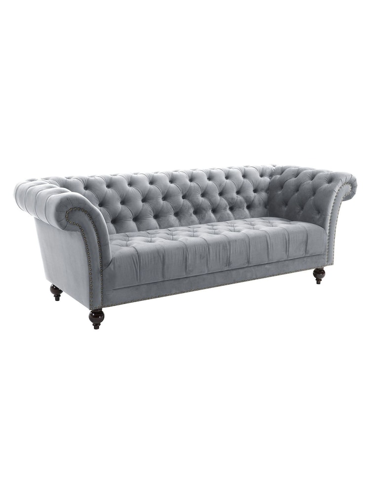 Birlea Grey Chester 3 Seater Sofas - Image 6 of 6
