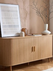 Birlea Brown Axel 2 Door Fluted Sideboard - Image 1 of 11
