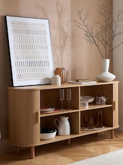 Birlea Brown Axel 2 Door Fluted Sideboard - Image 3 of 11