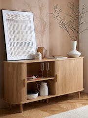 Birlea Brown Axel 2 Door Fluted Sideboard - Image 4 of 11