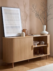 Birlea Brown Axel 2 Door Fluted Sideboard - Image 5 of 11