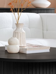 Birlea Black Axel Round Fluted Coffee Table - Image 3 of 5