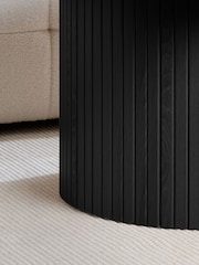 Birlea Black Axel Round Fluted Coffee Table - Image 4 of 5