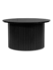 Birlea Black Axel Round Fluted Coffee Table - Image 5 of 5