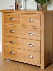 Birlea Brown Woburn 5 Drawer Chest - Image 1 of 5