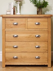 Birlea Brown Woburn 5 Drawer Chest - Image 2 of 5
