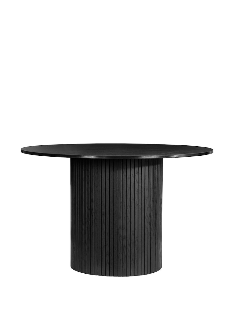 Birlea Black Axel Round Fluted Dining Table - Image 2 of 5
