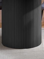 Birlea Black Axel Round Fluted Dining Table - Image 3 of 5