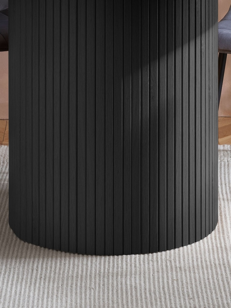 Birlea Black Axel Round Fluted Dining Table - Image 2 of 5