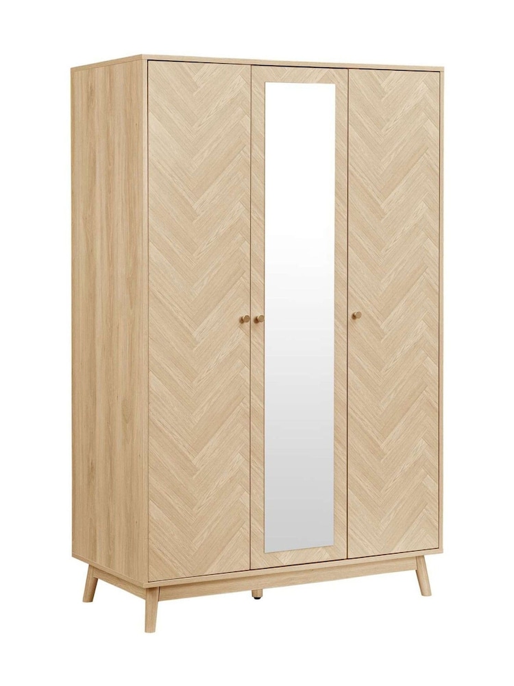 Birlea Oak Herringford Triple Wardrobe - Image 6 of 6