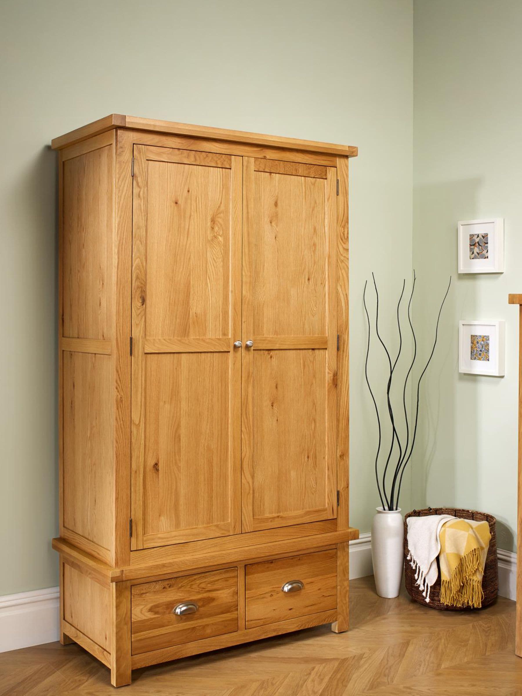 B&Q - Woburn 2 Door 2 Drawer Wardrobe Oak - Image 6