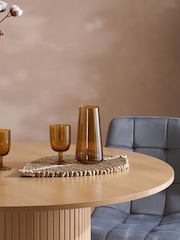 Birlea Oak Axel Round Fluted Dining Table Set - Image 3 of 7