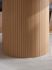 Birlea Oak Axel Round Fluted Dining Table Set - Image 5 of 7