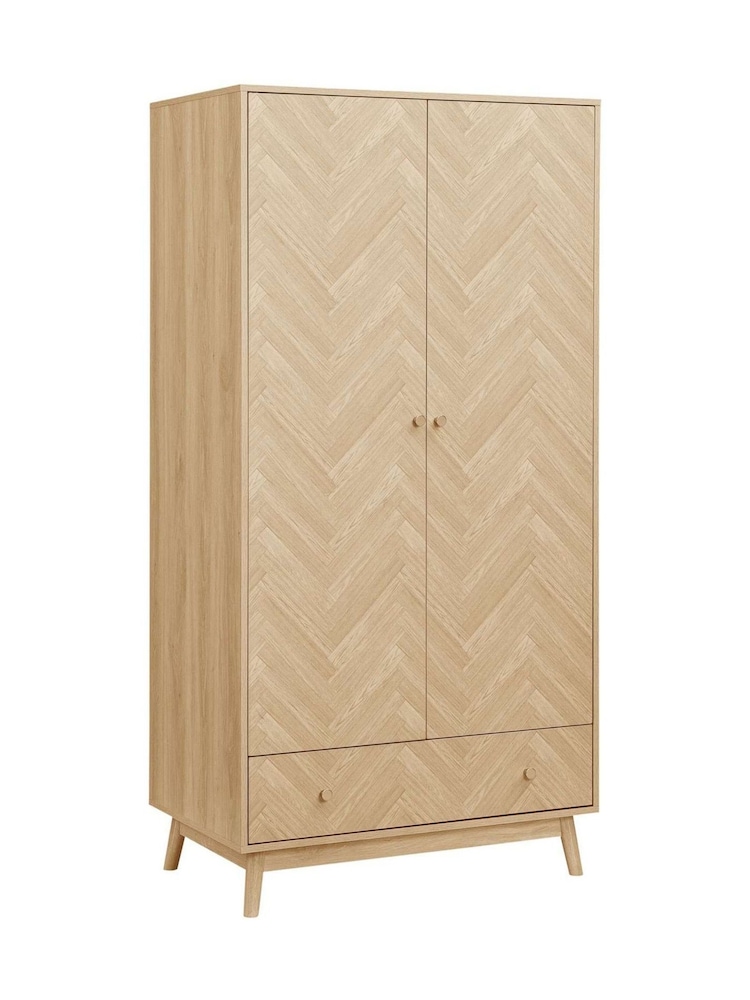 Birlea Oak Herringford Double, 1 Drawer Wardrobe - Image 6 of 6